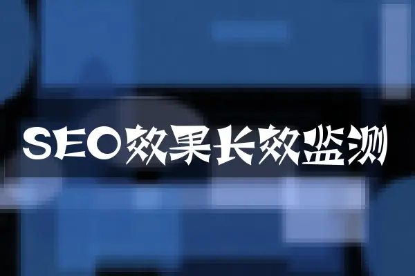 SEO效果长效监测